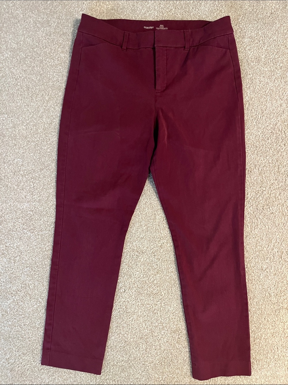 Old Navy Pixie ankle pants burgundy women’s size 10